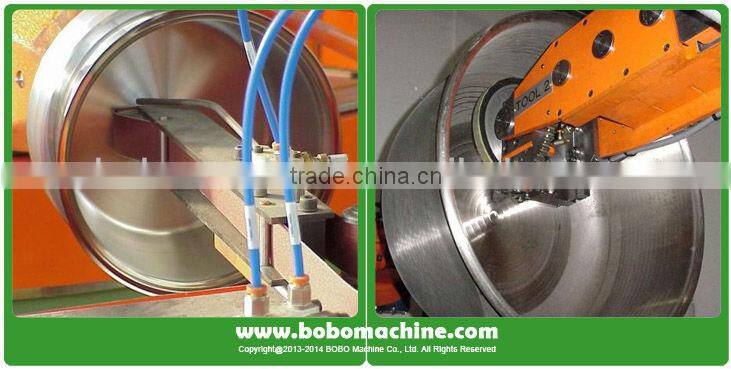 Double wheel heads cookware internal polishing machine