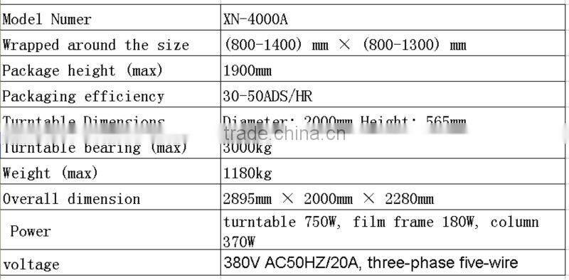 automatic pallet wrapping machine XN-4000A