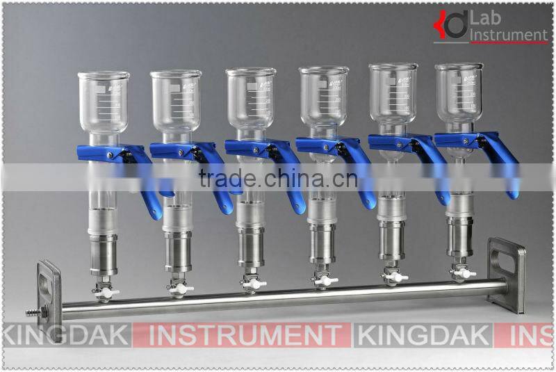 6-branches lab vacuum filtration/Manifolds Vacuum Filtration----Glass/stainless steel Funnel