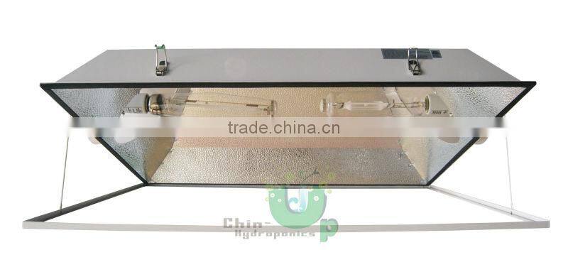 2016 new design greenhouse dual reflector/ indoor grow light air cooled tube lamp cover/Dual bulbs