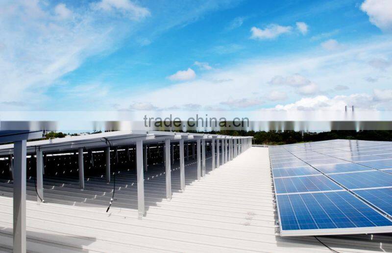 high quality steel structure prevent water leaking rooftop Solar panel mounting system