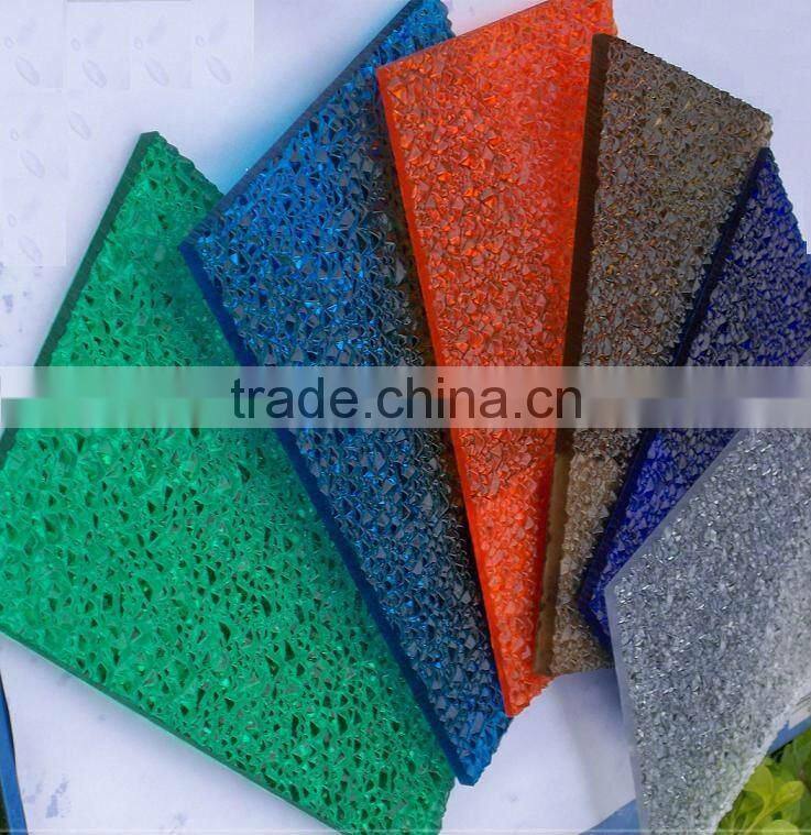 foshan diamond polycarbonate embossed sheet