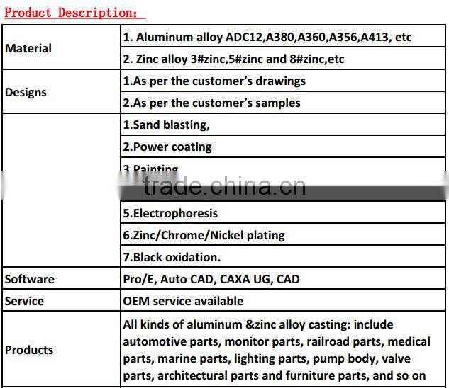 China best price aluminium led profile/ OEM die casting