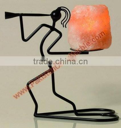 MODERN DESIGN WROUGHT IRON SALT CANDLE HOLDER & TEALIGHTS