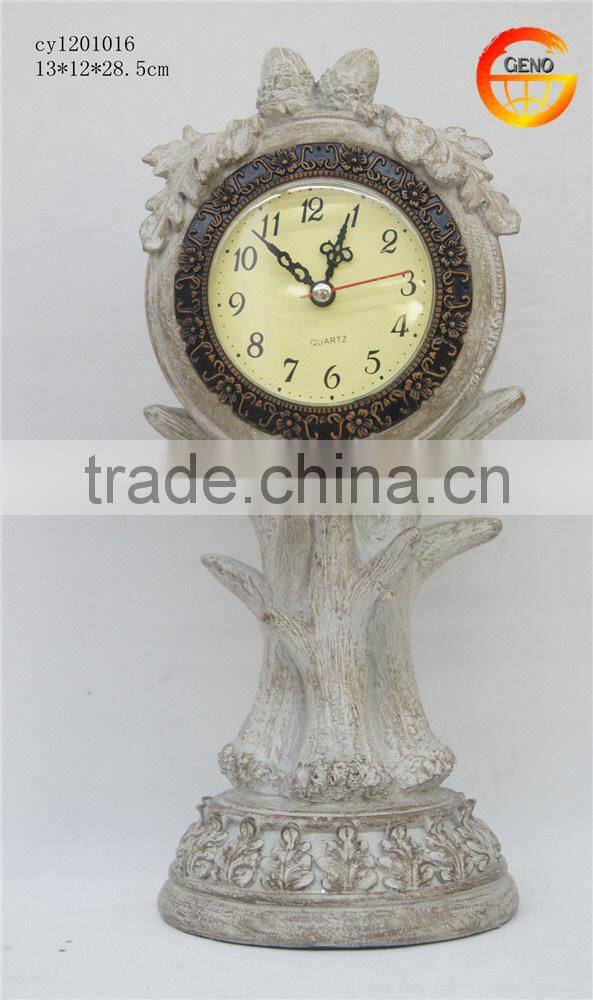 Hot selling resin deer antler clock
