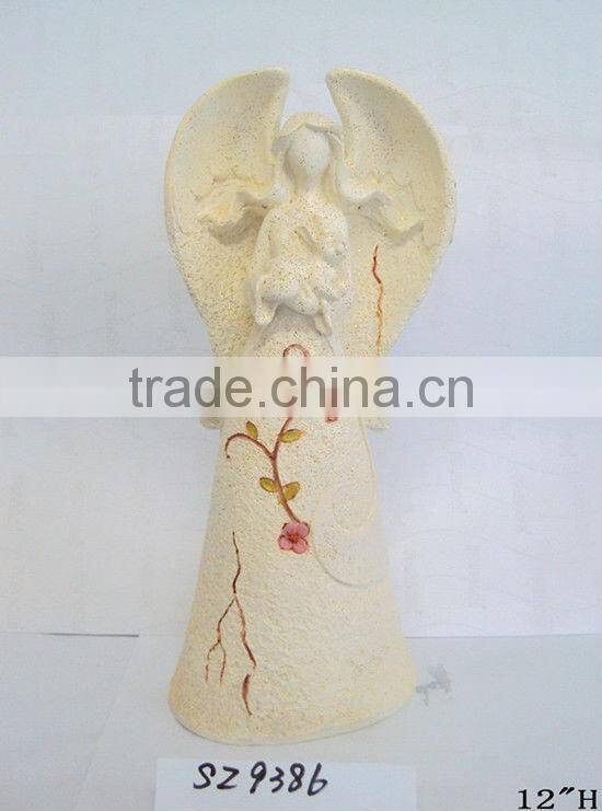 Resin large handmade wings fairy statue
