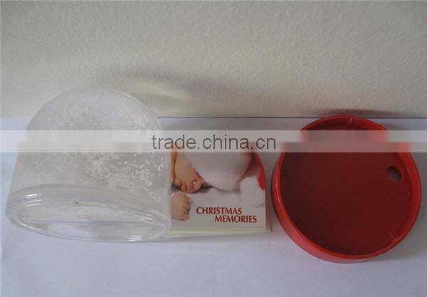 Plastic photo snow globe kit