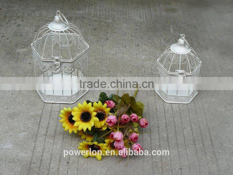 2015 New design shabby chic decoration iron butterfly small bird cage