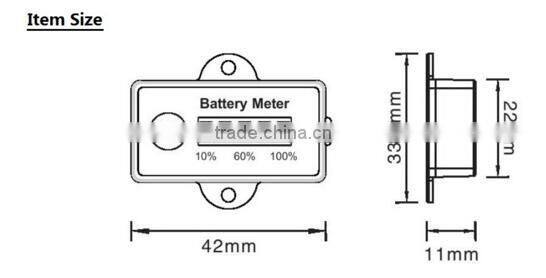 24v LED battery indicator meter