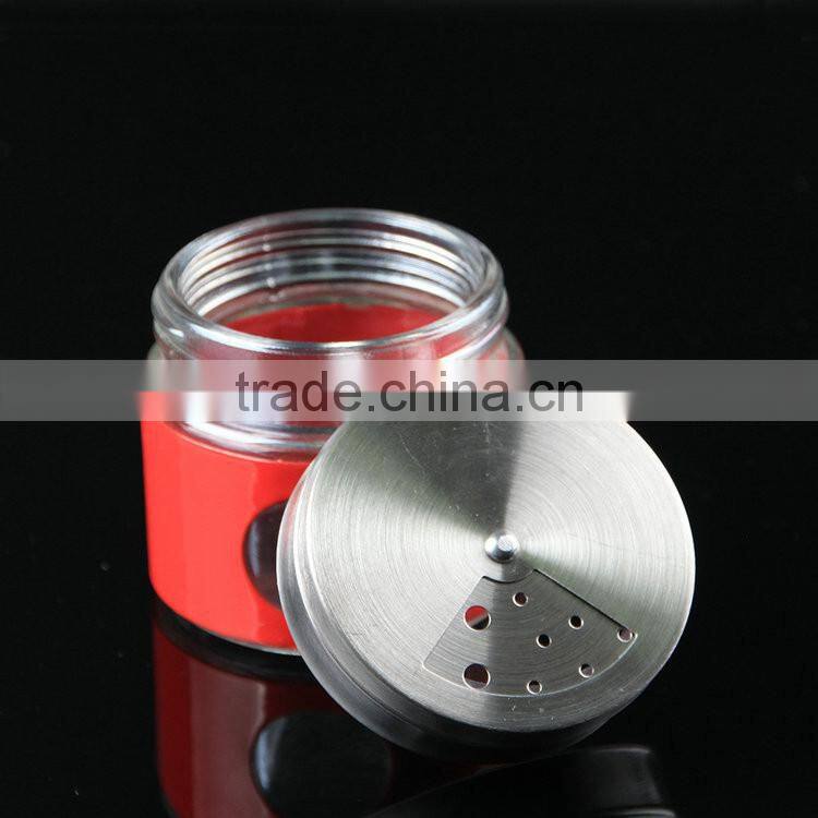 Top selling products 2017 Clear and silver Good quality spice jar set