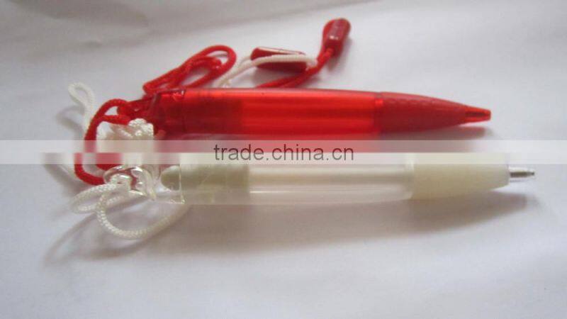Cheap Promotional Ballpoint Pen with Lanyard Strap