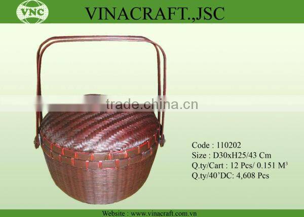 Decorative bamboo box set of 3