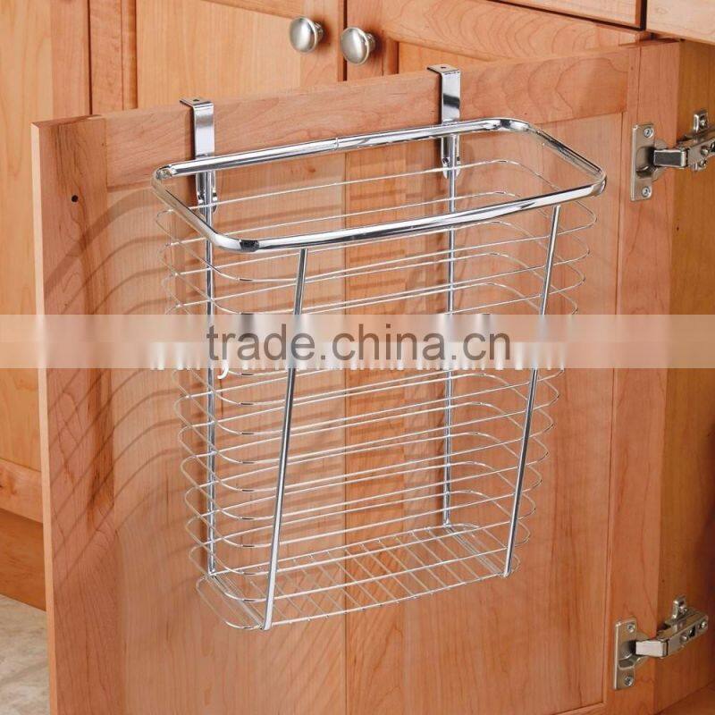 China Rectangle Metal Wire Hanging Towel Basket Over the Cabinet basket