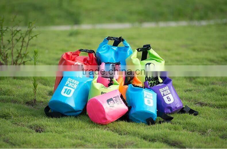 500D Ocean Pack Waterproof Dry Bag With Shoulder Straps Outdoor Camping/Hiking/Swimming Waterproof Ocean Pack For Sale