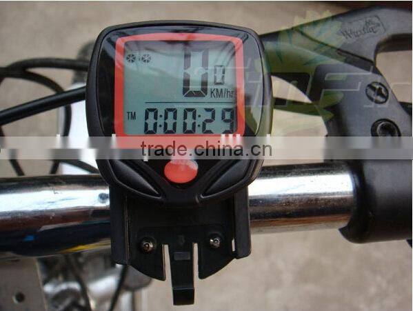 2015 Most Popular Promotion Multifunction Mountain Bike Waterproof Cycle Computer LCD Display Bicycle Computer