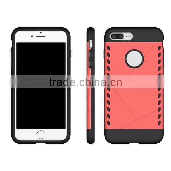 Combo phone case TPU + PC phone hull protective back cover for iPhone7 7plus