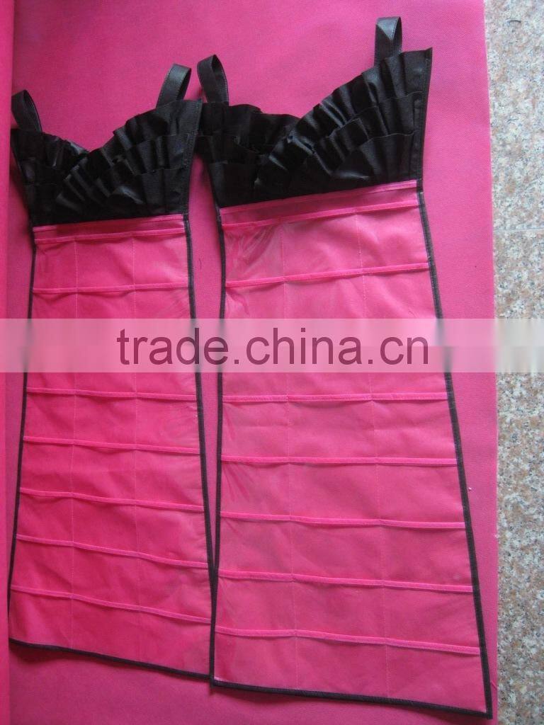 Hanging dress jewelry organizer/hanging jewelry organizer with pockets/foldable hanging jewelry organizer