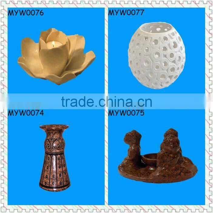 heart shaped ceramic candle cup