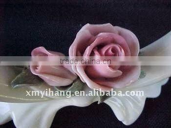 ceramic rose design wedding candelabra