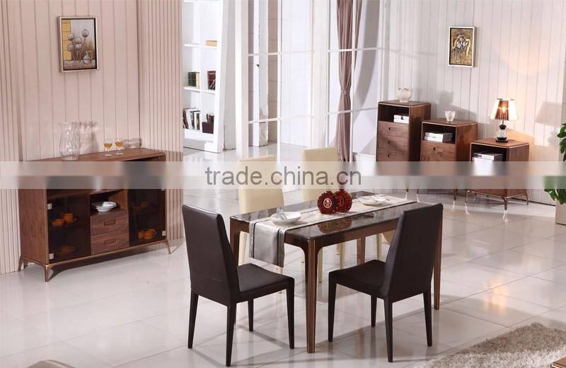 French classical wooden console table with drawers