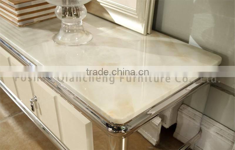 simple design tv stand free standing with MDF top