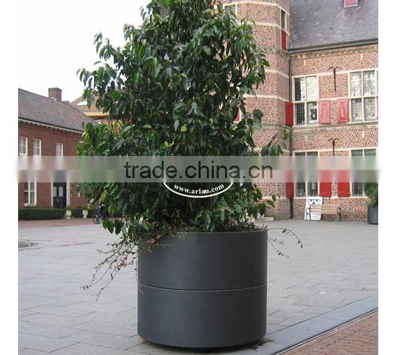 Round metal Plant Flower Pot Home Office Planter