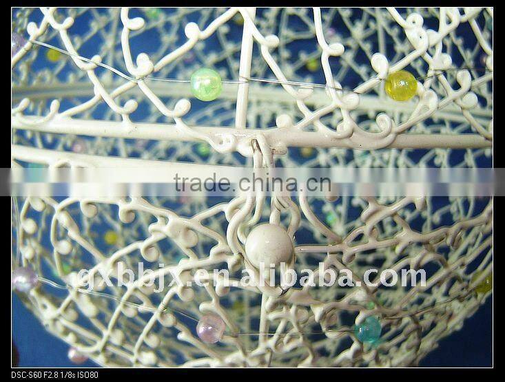 Creamywhite iron decorative with mix pearl dog balls