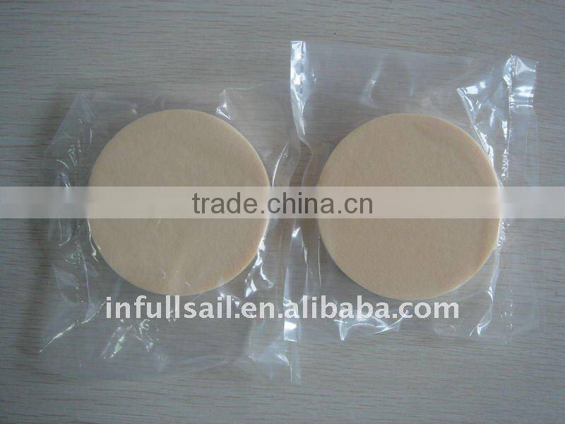 round cosmetic powder puff