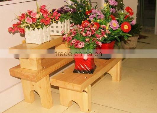 Solid wooden flower stand