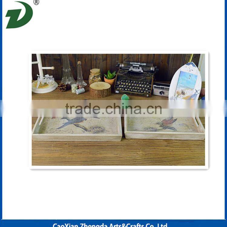 Good quality Pine wood tray with printing