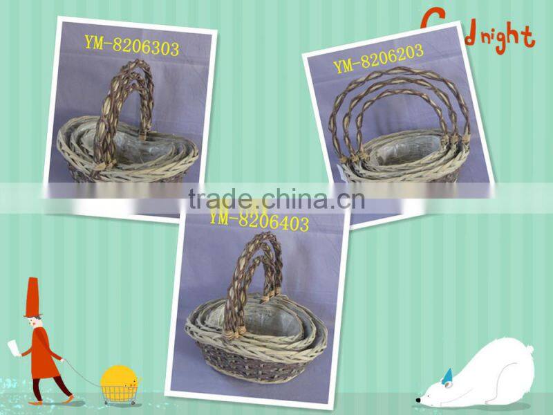 2014 wholesale wicker basket, wicker flower gift basket,wicker fruit basket