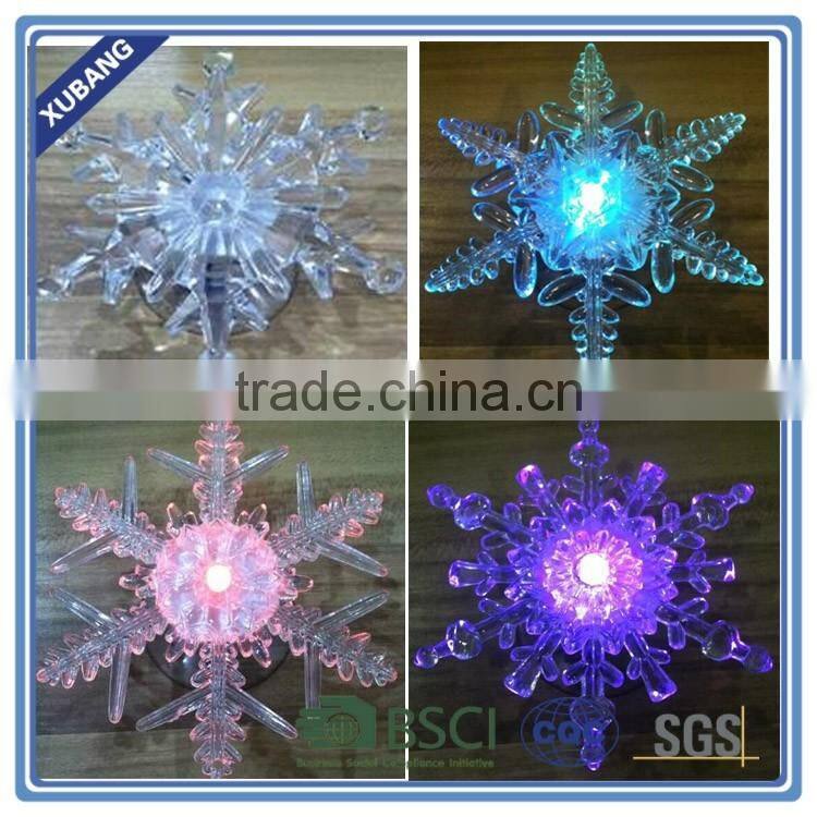 LED snowflake with a suction cup