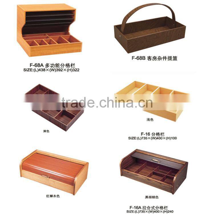 Wood tray stand storage tray for Housekeeping linen trolley maid service cart & cleaning cart
