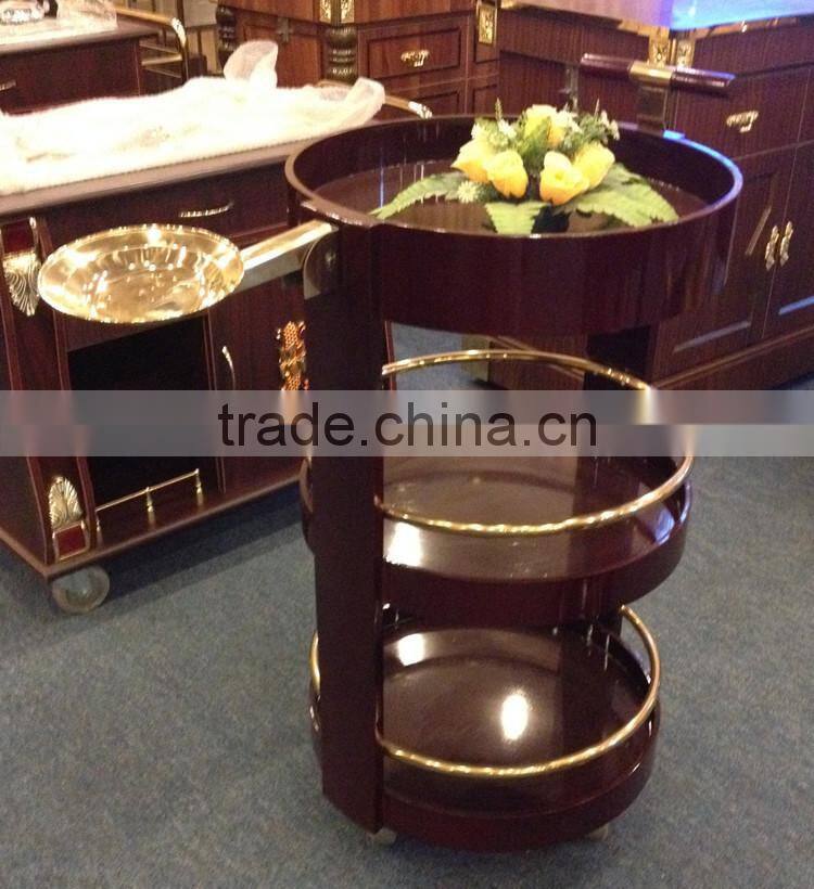 Japanese style wooden wine and liquor trolley for restaurant C-46