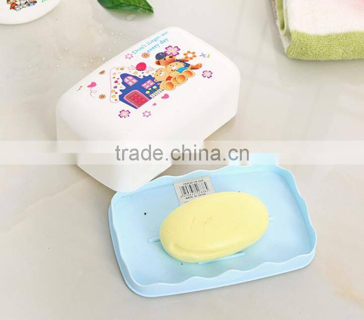 nice design plastic soap dish with drain tray