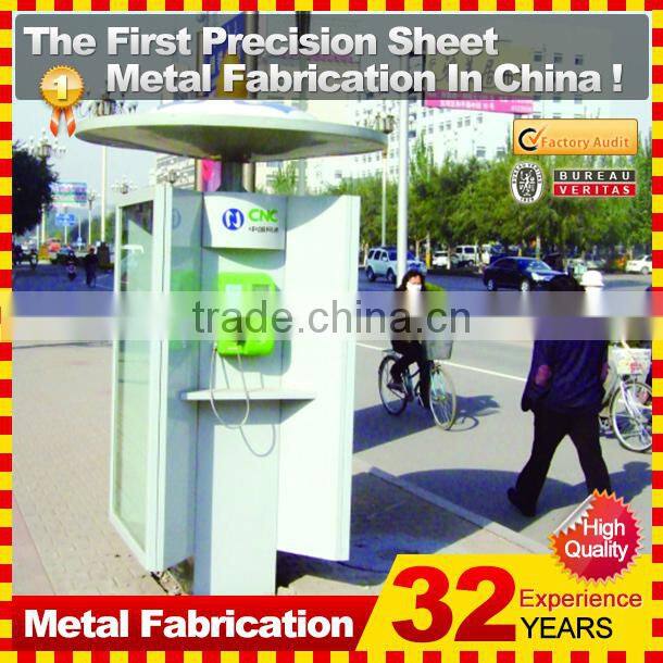 Freestanding outdoor furniture durable public aluminium phone booth for sale