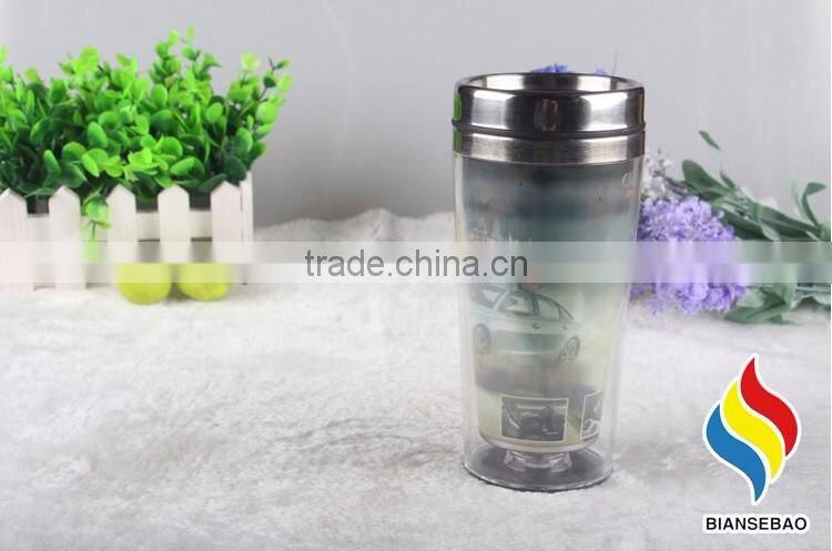 LFGB Customized logo printed tumbler stainless steel mug