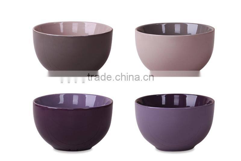 Two tone glazed ceramic rice bowl manufacturer