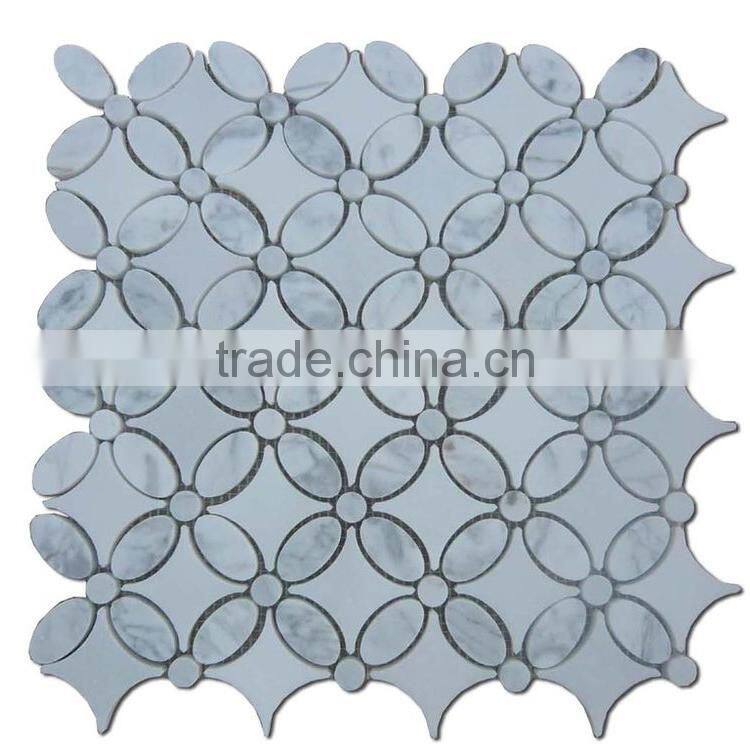 MM-CV269 Chinese kitchen natural stone flower marble mosaic tile