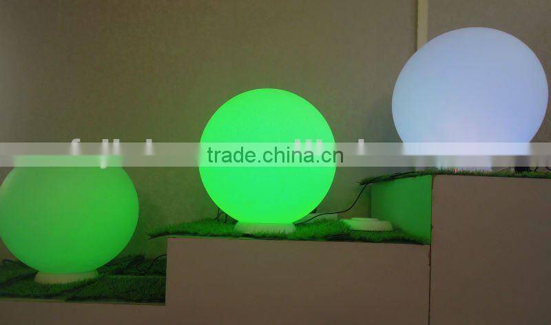 Rechargeable colorful Green protection plastic shell warterproof led floating ball light