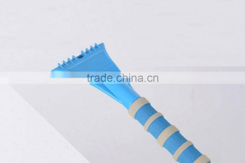snow brush with ice scraper Two section telescopic aluminum handle