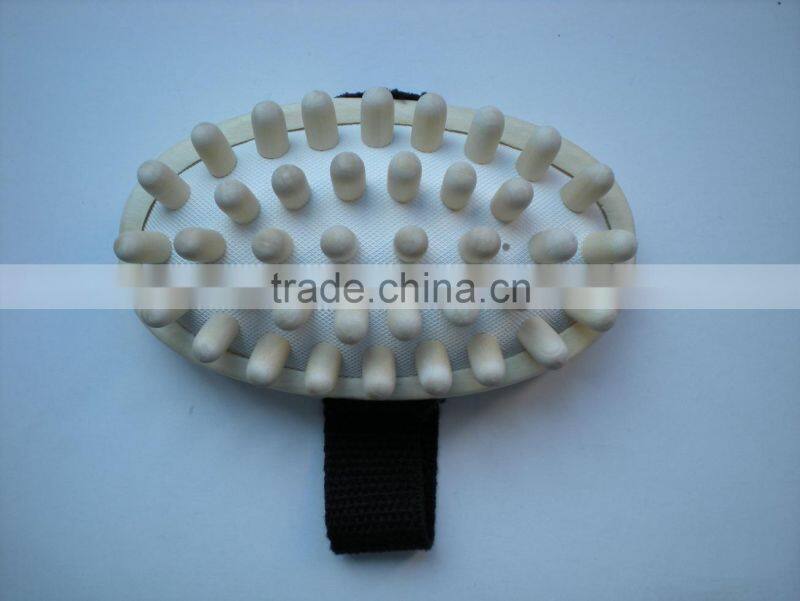 Hand-Held Natural Wooden Body Massage Brush