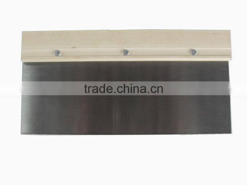 Stainless steel / Carbon steel Scraper , putty knife with wooden handle
