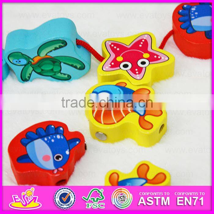 2015 New arrival cheap kids fishing game toy,Colorful children fishing pole toy,Christmas gift wooden string fishing toy W01A084