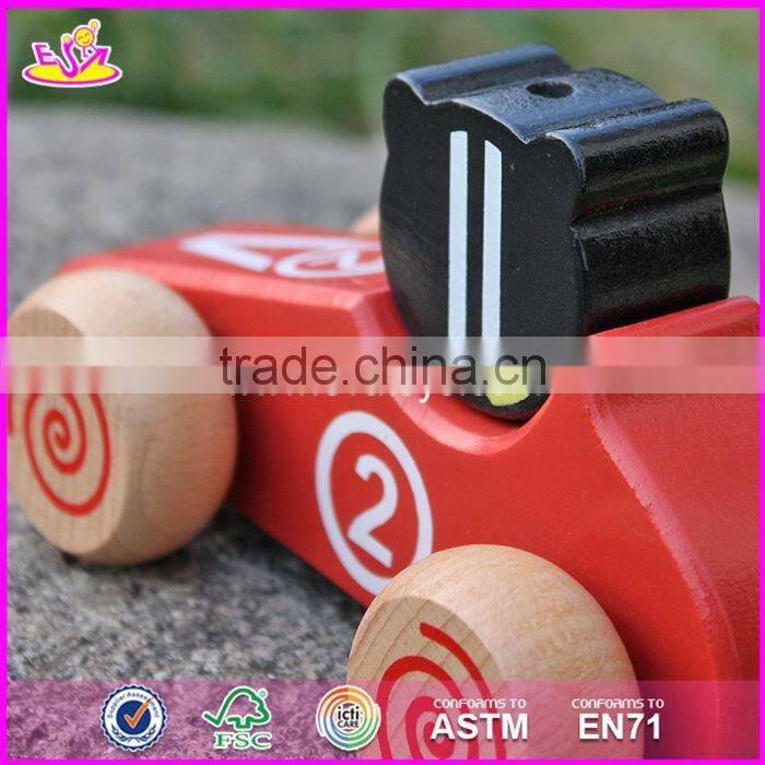 2017 New design kids funny animals wooden toy cars W04A333