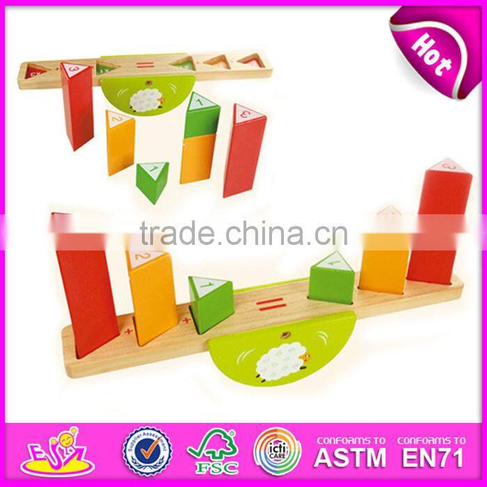 2015 New and popular Wooden balance baby toy,Colorful baby wooden educational toy,Funny play wooden balance game toy W11F001