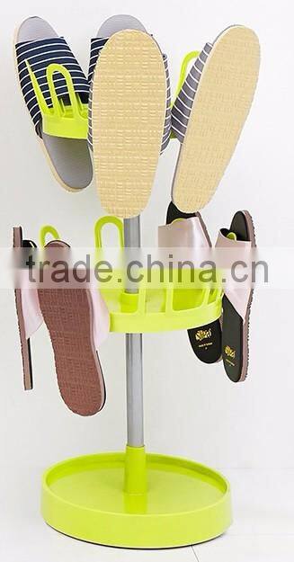 3-tier shoe stand, simple swivel ABS slippers rack, slippers display