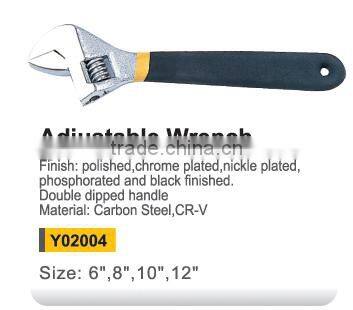 Y02004 Adjustable wrench with PVC handle