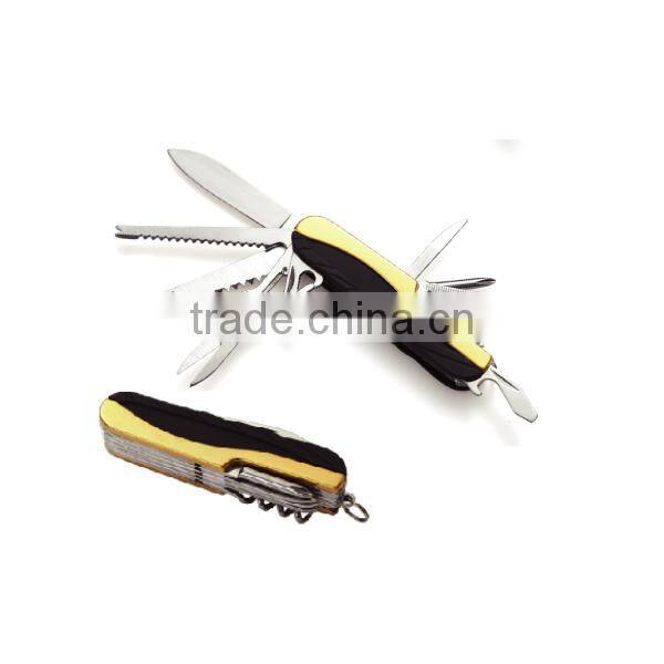 A21-5011B2 Stainless Steel Multi Tool Pocket Knife with soft grip handle