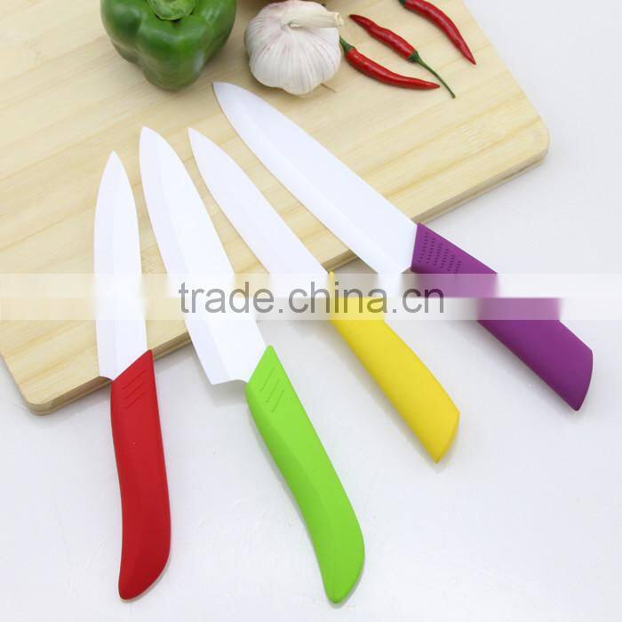 Colourful Ceramic knives with Rubber Handle